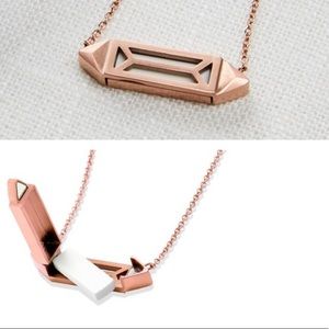 NWT Stella & Dot Keep Collective Oil Diffuser Necklace Rose Gold